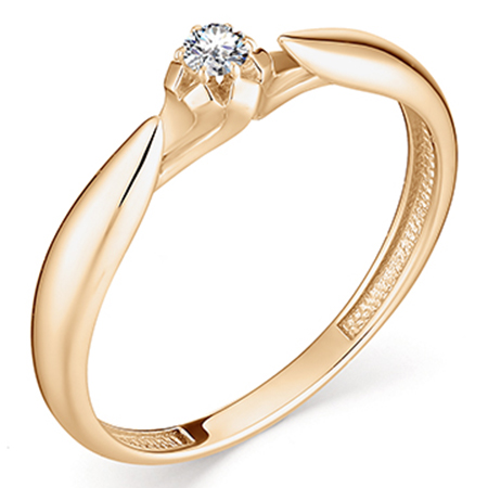Кольцо, золото, бриллиант, 12895-100
